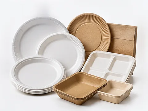 Paper and fibre plates and compartment trays